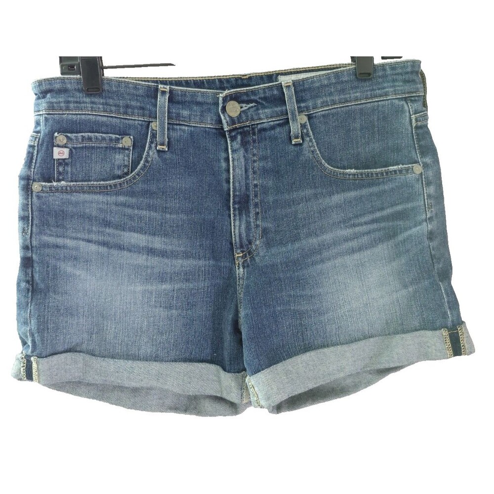 AG Adriano Goldschmied Hailey Ex-BoyfriendRoll Up Denim Shorts Women's Size 29R